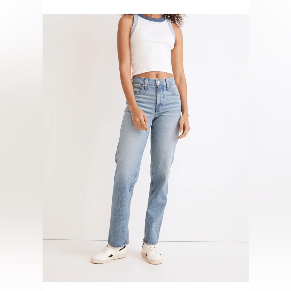 Madewell NWT The Mid-Rise Perfect Vintage Straight Jean in Verwood Wash